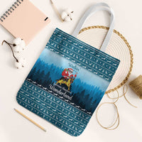 German Shepherd Christmas Tote Bag with Walking in a Wonderland Quote and Santa Forest - Wonder Print Shop