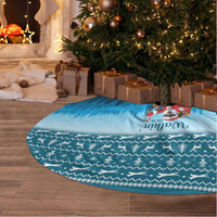 German Shepherd Christmas Tree Skirt with Walking in a Wonderland Quote and Santa Forest - Wonder Print Shop