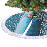 German Shepherd Christmas Tree Skirt with Walking in a Wonderland Quote and Santa Forest - Wonder Print Shop