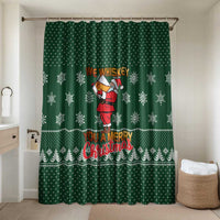 Funny Whiskey Christmas Bathroom Set with Santa Holding Mug and We Whiskey You a Merry Christmas Quote - Wonder Print Shop