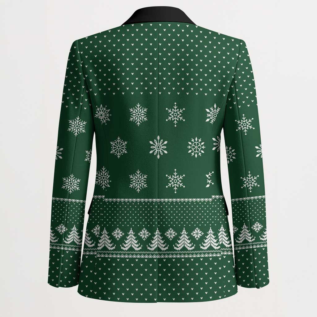 Funny Whiskey Christmas Blazer with Santa Holding Mug and We Whiskey You a Merry Christmas Quote - Wonder Print Shop