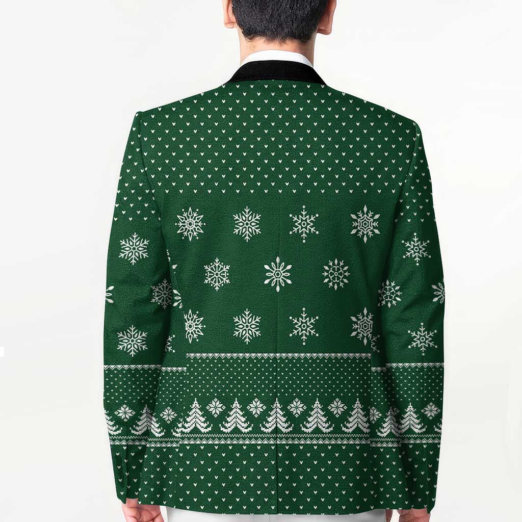 Funny Whiskey Christmas Blazer with Santa Holding Mug and We Whiskey You a Merry Christmas Quote - Wonder Print Shop