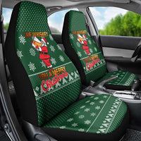 Funny Whiskey Christmas Car Seat Cover with Santa Holding Mug and We Whiskey You a Merry Christmas Quote - Wonder Print Shop