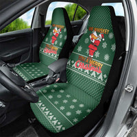 Funny Whiskey Christmas Car Seat Cover with Santa Holding Mug and We Whiskey You a Merry Christmas Quote - Wonder Print Shop