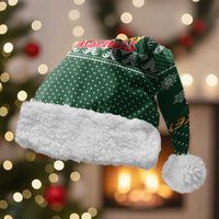 Funny Whiskey Christmas Santa Hat with Santa Holding Mug and We Whiskey You a Merry Christmas Quote - Wonder Print Shop