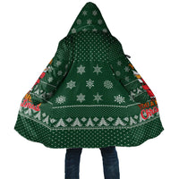 Funny Whiskey Christmas Cloak with Santa Holding Mug and We Whiskey You a Merry Christmas Quote - Wonder Print Shop