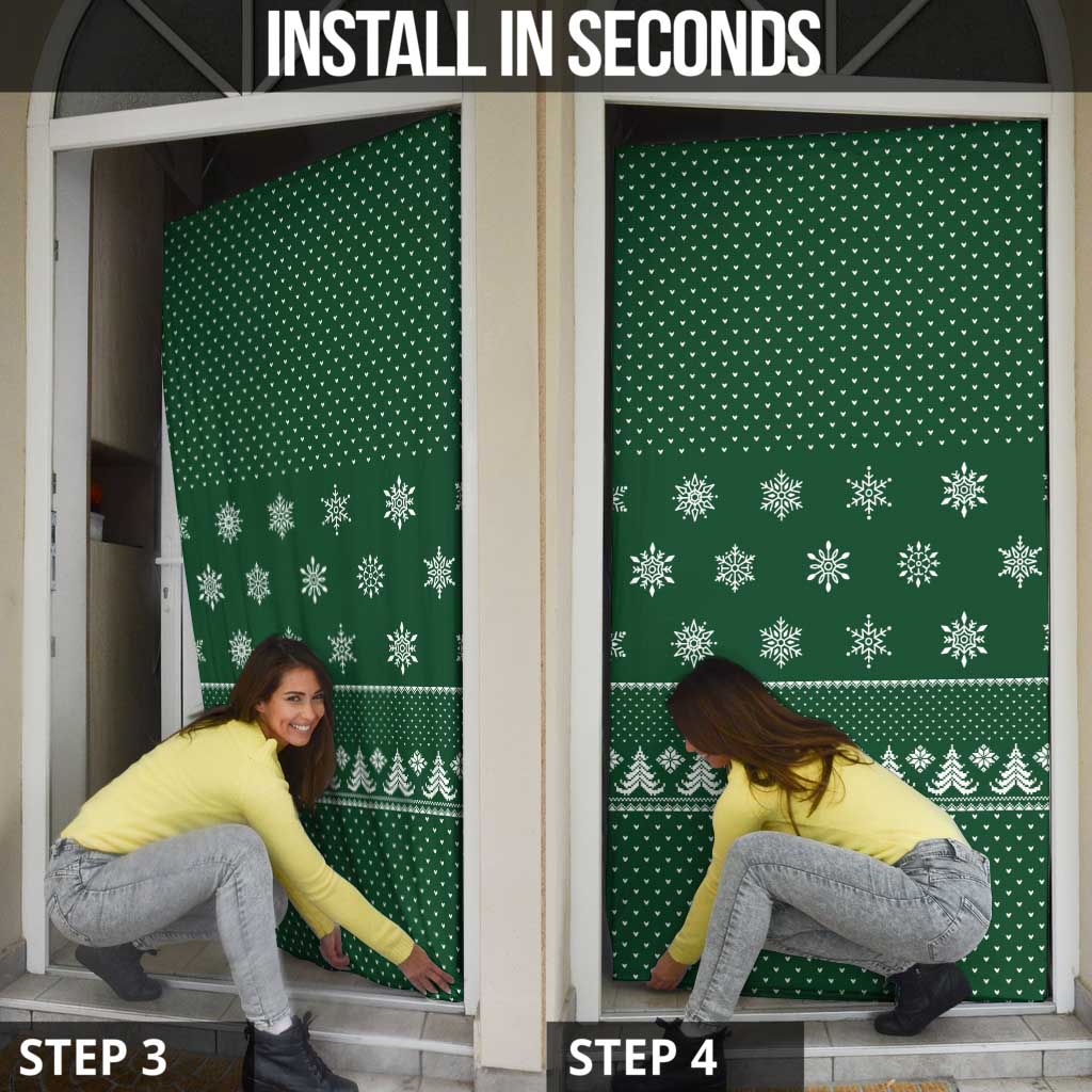 Funny Whiskey Christmas Door Cover with Santa Holding Mug and We Whiskey You a Merry Christmas Quote - Wonder Print Shop