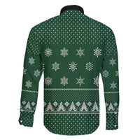 Funny Whiskey Christmas Family Matching Off The Shoulder Long Sleeve Dress and Hawaiian Shirt with Santa Holding Mug and We Whiskey You a Merry Christmas Quote - Wonder Print Shop