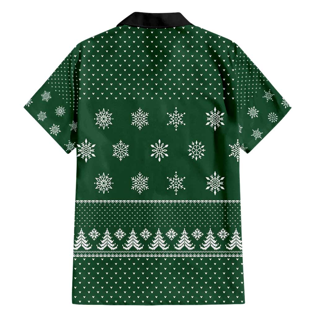 Funny Whiskey Christmas Family Matching Short Sleeve Bodycon Dress and Hawaiian Shirt with Santa Holding Mug and We Whiskey You a Merry Christmas Quote - Wonder Print Shop