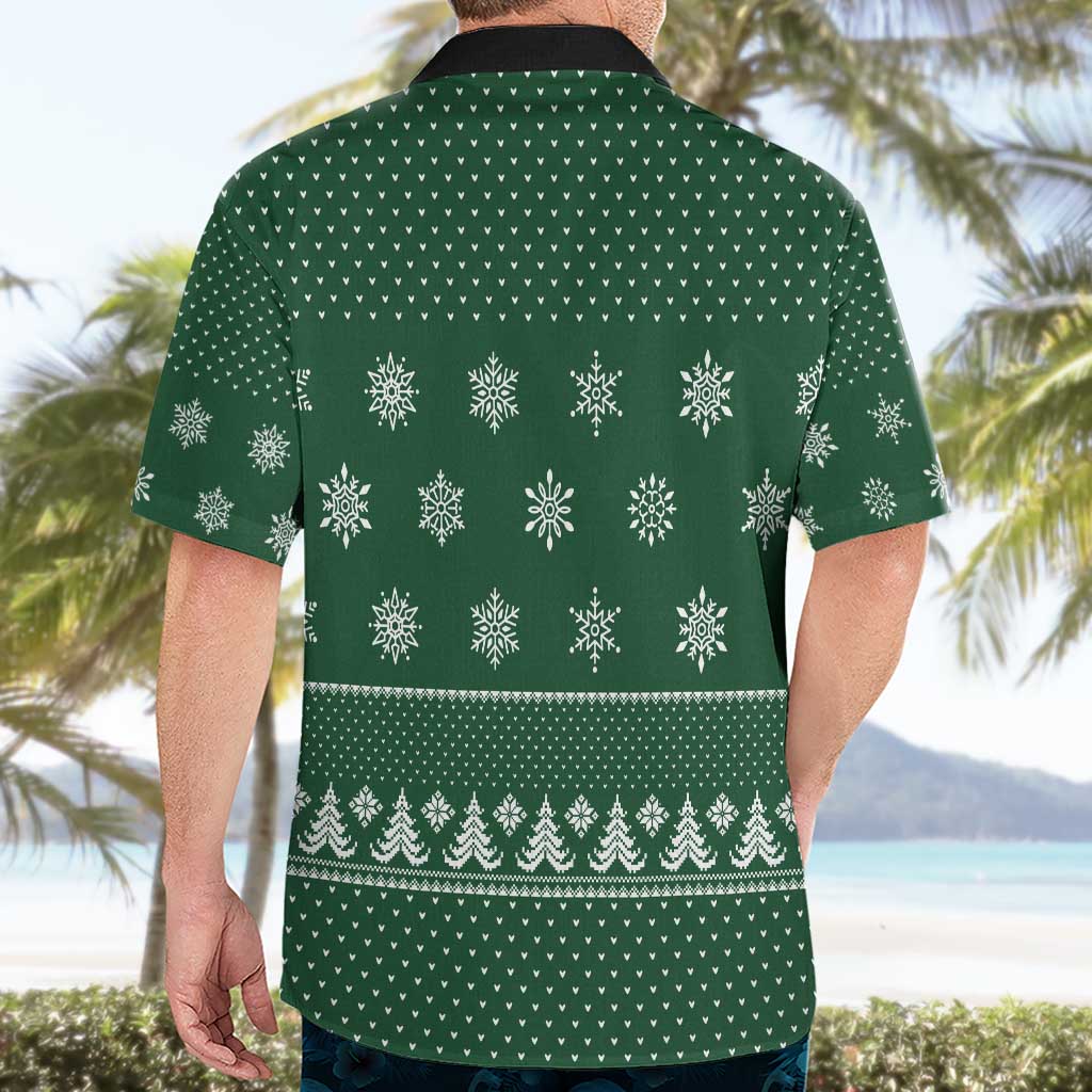 Funny Whiskey Christmas Hawaiian Shirt with Santa Holding Mug and We Whiskey You a Merry Christmas Quote - Wonder Print Shop