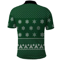 Funny Whiskey Christmas Polo Shirt with Santa Holding Mug and We Whiskey You a Merry Christmas Quote - Wonder Print Shop