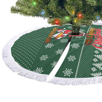 Funny Whiskey Christmas Tree Skirt with Santa Holding Mug and We Whiskey You a Merry Christmas Quote - Wonder Print Shop