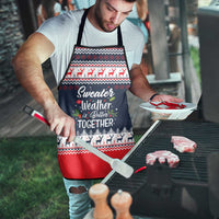 Sweater Weather Christmas Apron with Better Together Quote and Reindeer Snowflake - Wonder Print Shop
