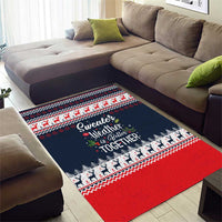 Sweater Weather Christmas Area Rug with Better Together Quote and Reindeer Snowflake - Wonder Print Shop