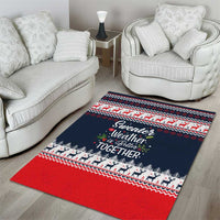 Sweater Weather Christmas Area Rug with Better Together Quote and Reindeer Snowflake - Wonder Print Shop