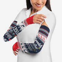 Sweater Weather Christmas Arm Sleeves with Better Together Quote and Reindeer Snowflake - Wonder Print Shop