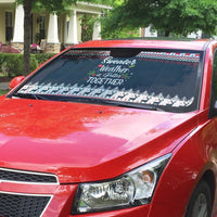 Sweater Weather Christmas Auto Sun Shade with Better Together Quote and Reindeer Snowflake - Wonder Print Shop