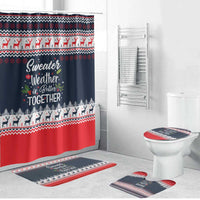 Sweater Weather Christmas Bathroom Set with Better Together Quote and Reindeer Snowflake - Wonder Print Shop
