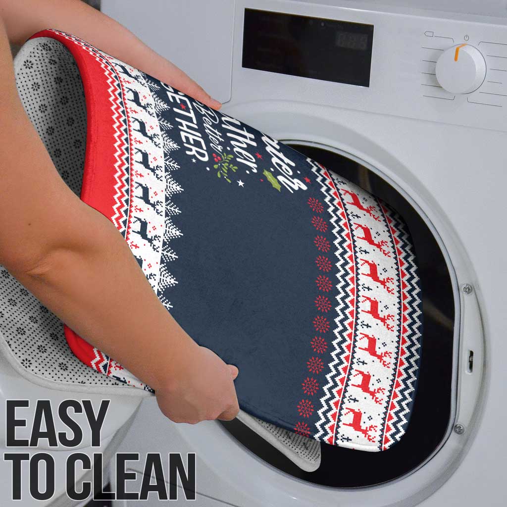 Sweater Weather Christmas Bathroom Set with Better Together Quote and Reindeer Snowflake - Wonder Print Shop