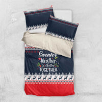 Sweater Weather Christmas Bedding Set with Better Together Quote and Reindeer Snowflake - Wonder Print Shop
