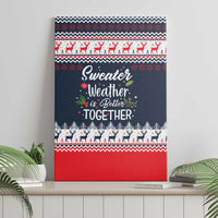 Sweater Weather Christmas Canvas Wall Art with Better Together Quote and Reindeer Snowflake - Wonder Print Shop