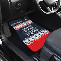 Sweater Weather Christmas Car Mats with Better Together Quote and Reindeer Snowflake - Wonder Print Shop