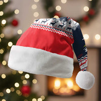 Sweater Weather Christmas Santa Hat with Better Together Quote and Reindeer Snowflake - Wonder Print Shop