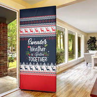 Sweater Weather Christmas Door Cover with Better Together Quote and Reindeer Snowflake - Wonder Print Shop