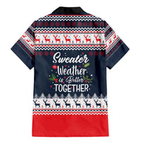Sweater Weather Christmas Family Matching Mermaid Dress and Hawaiian Shirt with Better Together Quote and Reindeer Snowflake - Wonder Print Shop