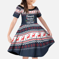 Sweater Weather Christmas Family Matching Off Shoulder Maxi Dress and Hawaiian Shirt with Better Together Quote and Reindeer Snowflake - Wonder Print Shop