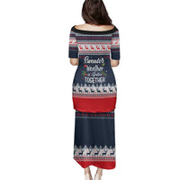 Sweater Weather Christmas Family Matching Puletasi and Hawaiian Shirt with Better Together Quote and Reindeer Snowflake - Wonder Print Shop