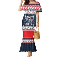 Sweater Weather Christmas Mermaid Dress with Better Together Quote and Reindeer Snowflake - Wonder Print Shop