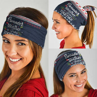 Sweater Weather Christmas Neck Gaiter with Better Together Quote and Reindeer Snowflake - Wonder Print Shop