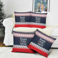 Sweater Weather Christmas Pillow Cover with Better Together Quote and Reindeer Snowflake - Wonder Print Shop