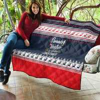 Sweater Weather Christmas Quilt with Better Together Quote and Reindeer Snowflake - Wonder Print Shop