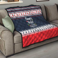 Sweater Weather Christmas Quilt with Better Together Quote and Reindeer Snowflake - Wonder Print Shop