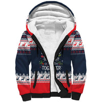 Sweater Weather Christmas Sherpa Hoodie with Better Together Quote and Reindeer Snowflake - Wonder Print Shop