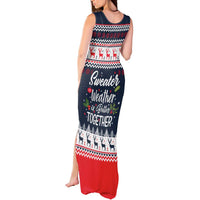 Sweater Weather Christmas Tank Maxi Dress with Better Together Quote and Reindeer Snowflake - Wonder Print Shop
