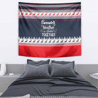 Sweater Weather Christmas Tapestry with Better Together Quote and Reindeer Snowflake - Wonder Print Shop