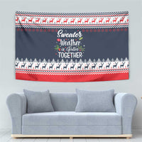 Sweater Weather Christmas Tapestry with Better Together Quote and Reindeer Snowflake - Wonder Print Shop