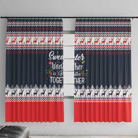 Sweater Weather Christmas Window Curtain with Better Together Quote and Reindeer Snowflake - Wonder Print Shop