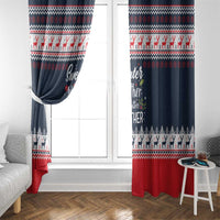 Sweater Weather Christmas Window Curtain with Better Together Quote and Reindeer Snowflake - Wonder Print Shop