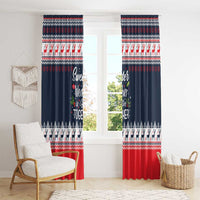 Sweater Weather Christmas Window Curtain with Better Together Quote and Reindeer Snowflake - Wonder Print Shop