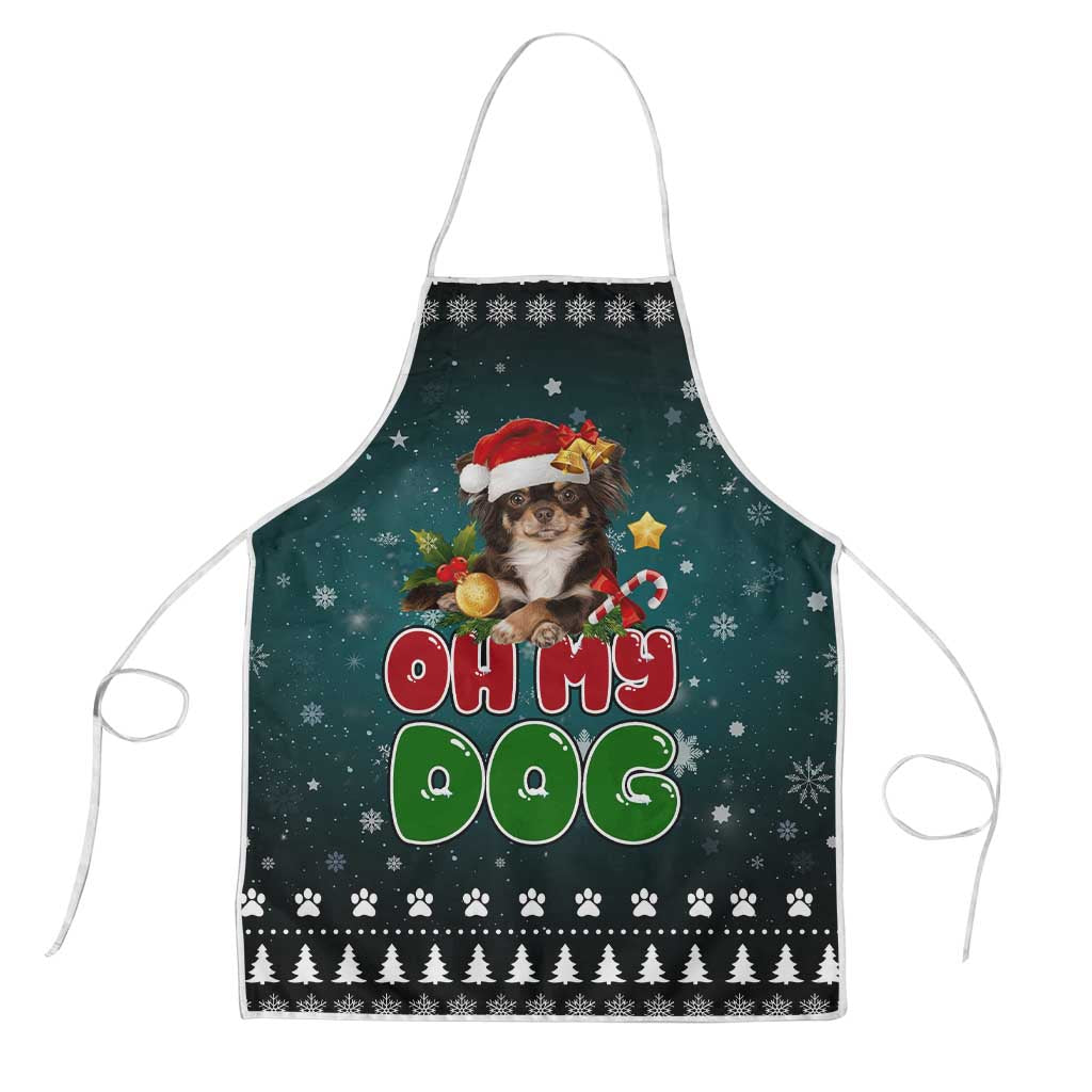 Chihuahua Oh My Dog Christmas Apron Xmas Holiday Patterns - Wonder Print Shop