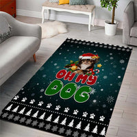 Chihuahua Oh My Dog Christmas Area Rug Xmas Holiday Patterns - Wonder Print Shop