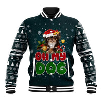 Chihuahua Oh My Dog Christmas Baseball Jacket Xmas Holiday Patterns - Wonder Print Shop