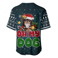 Chihuahua Oh My Dog Christmas Baseball Jersey Xmas Holiday Patterns - Wonder Print Shop