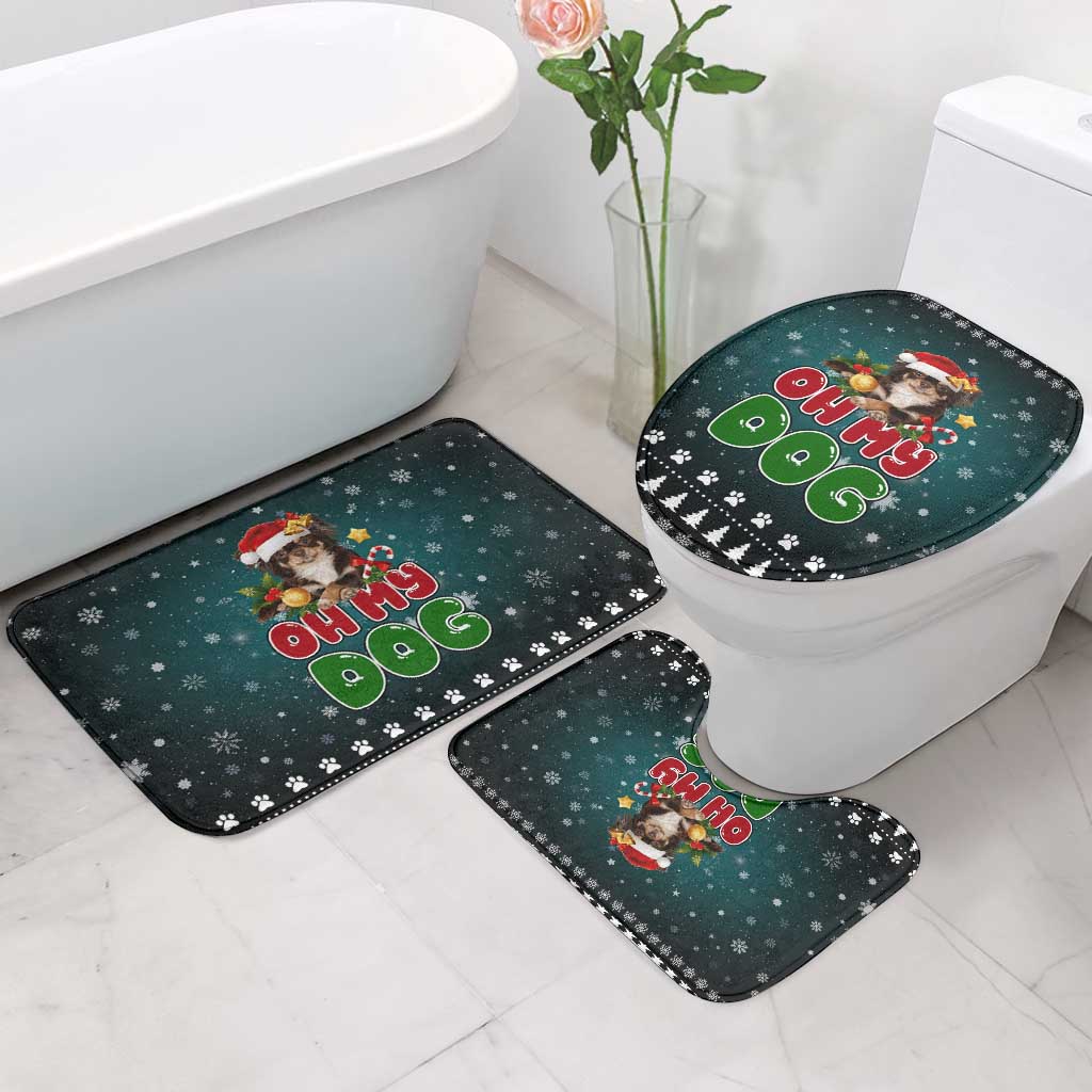Chihuahua Oh My Dog Christmas Bathroom Set Xmas Holiday Patterns - Wonder Print Shop