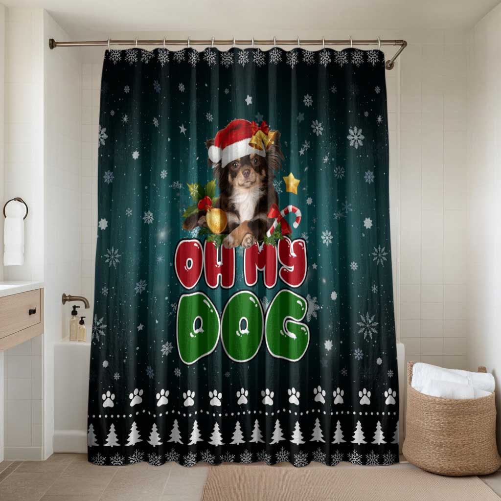 Chihuahua Oh My Dog Christmas Bathroom Set Xmas Holiday Patterns - Wonder Print Shop