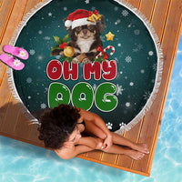 Chihuahua Oh My Dog Christmas Beach Blanket Xmas Holiday Patterns - Wonder Print Shop